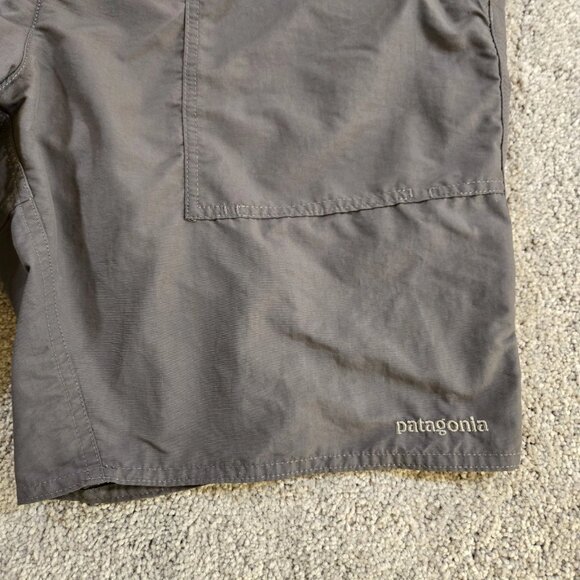 Patagonia Men's 34 x 9" Nylon Utility Shorts Dark Gray Button Fly Drawstring - Picture 2 of 10